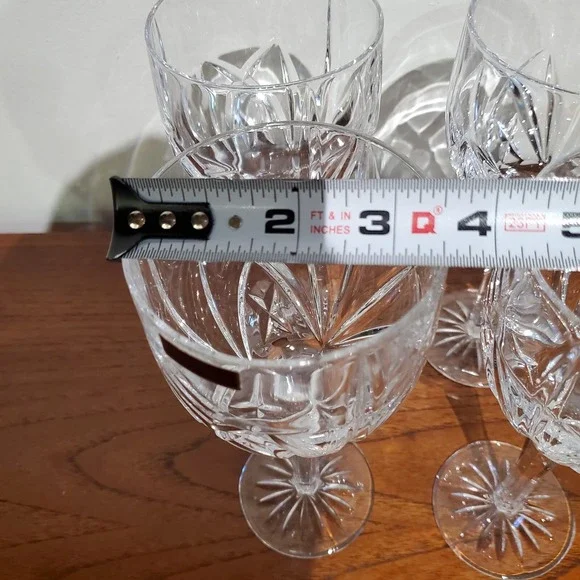 Set Of 4 Waterford Crystal Marquis Brookside Wine Goblet Glass 12oz 8 5/8 